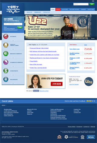 GTEFCU: Marketing Site UI Design